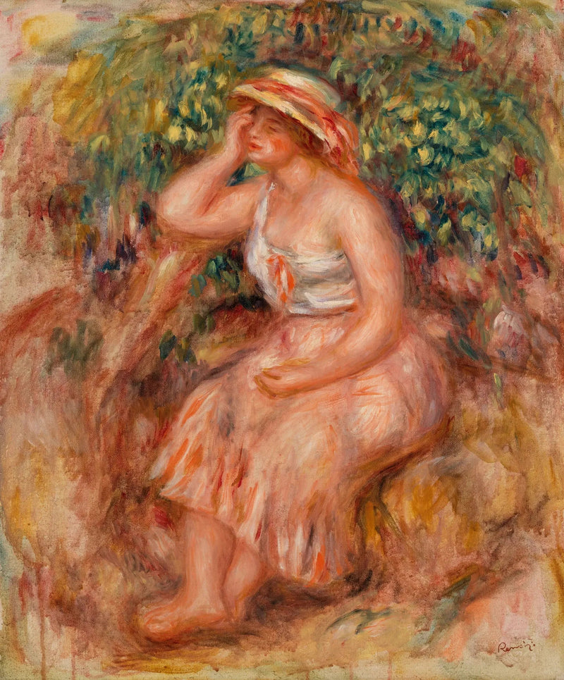 Kvinde drømmende (Drømmer) - Pierre-Auguste Renoir