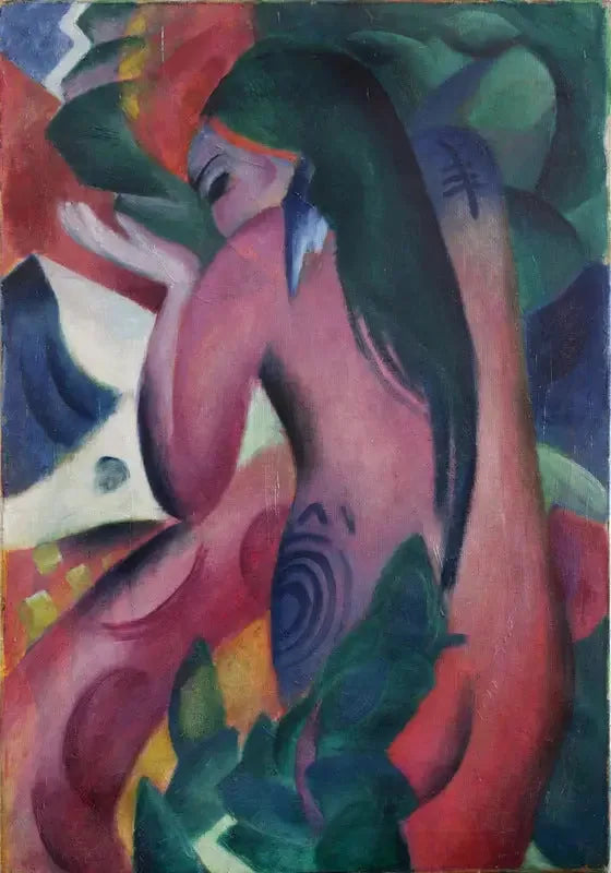 Rød kvinde - Franz Marc