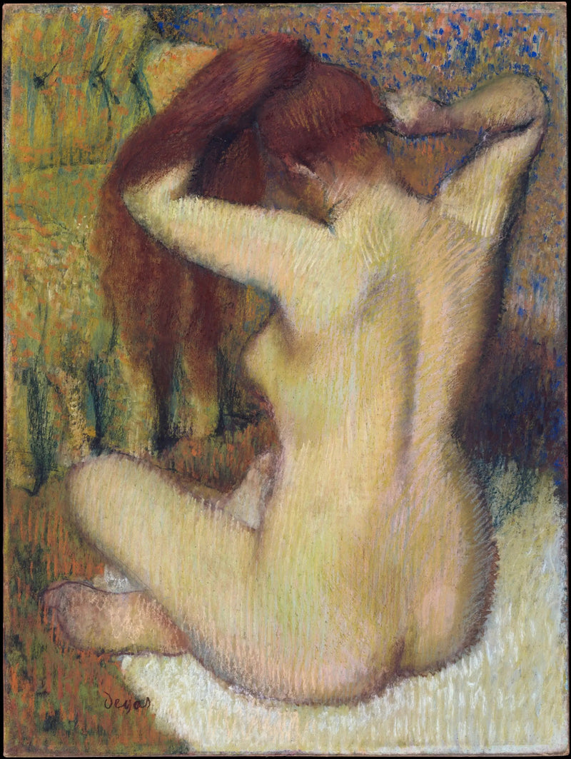 Kvinde der børster sit hår - Edgar Degas