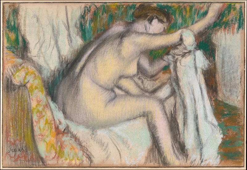 Kvinde der tørrer sin arm - Edgar Degas