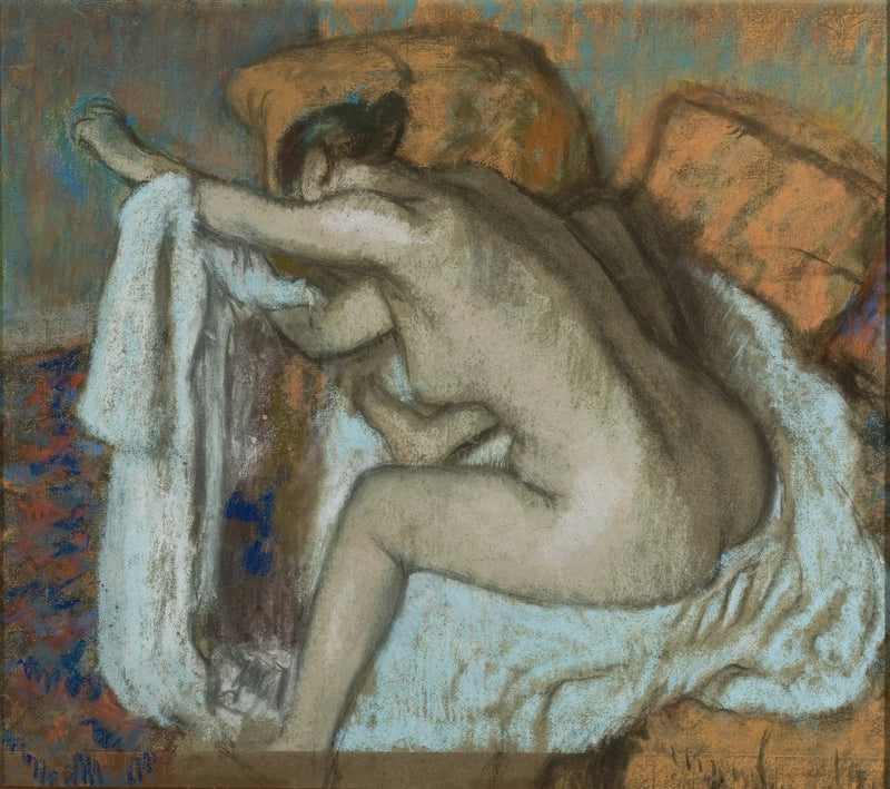 Kvinde der tørrer sin venstre arm - Edgar Degas