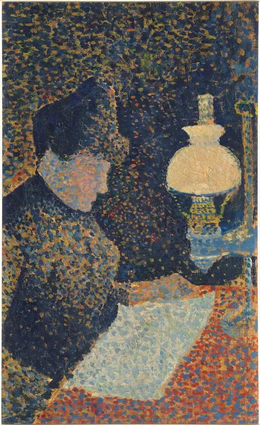 Kvinde under lampen - Paul Signac