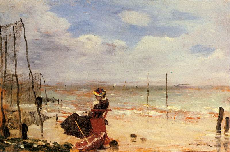 Kvinde på stranden - Norbert Gœneutte