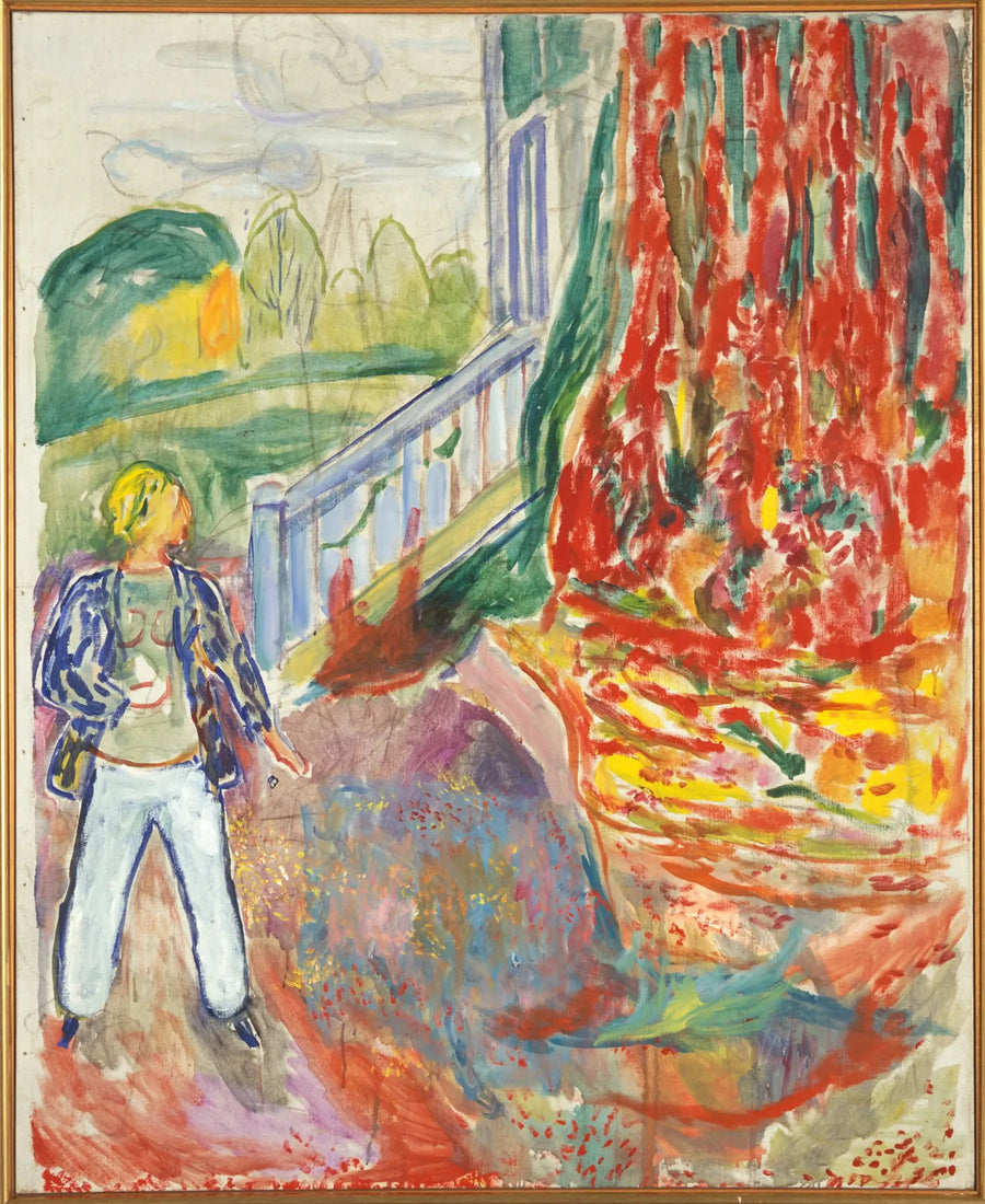 Kvinde på trappen til verandaen - Edvard Munch