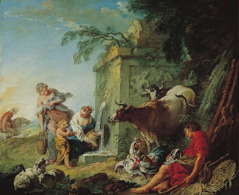 Kvinder ved fontænen - François Boucher