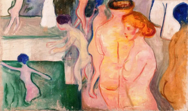 Kvinder ved poolen - Edvard Munch