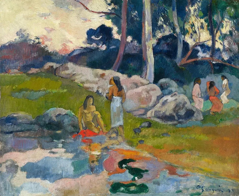 Kvinder ved flodbredden - Paul Gauguin