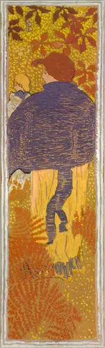 Kvinder i haven: kvinde med kappe - Pierre Bonnard