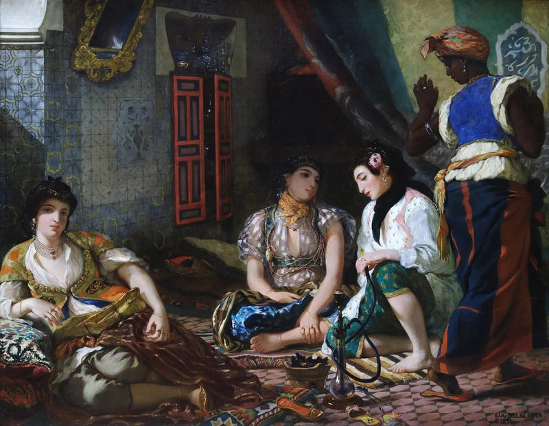 Algeriske kvinder i deres lejlighed - Eugène Delacroix