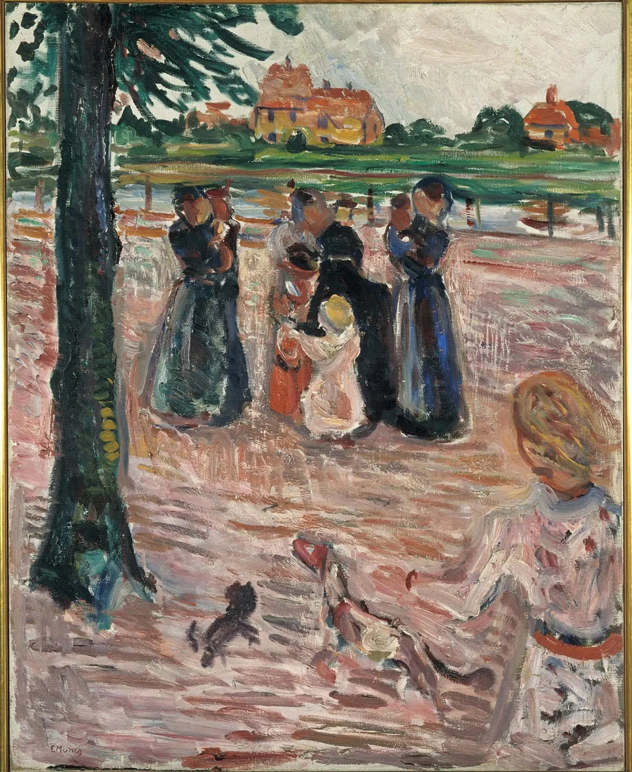 Kvinder og Børn i Warnemünde - Edvard Munch