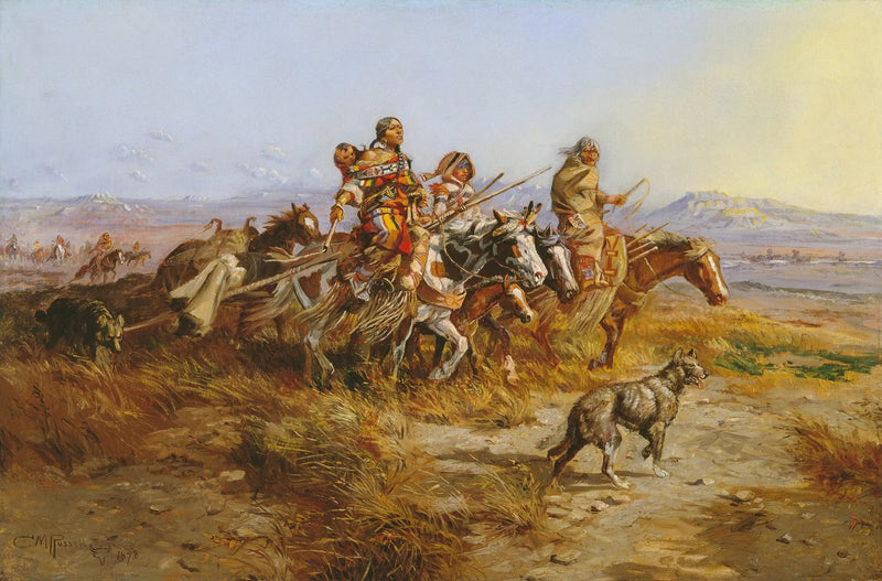 Kvinder i bevægelse - Charles Marion Russell