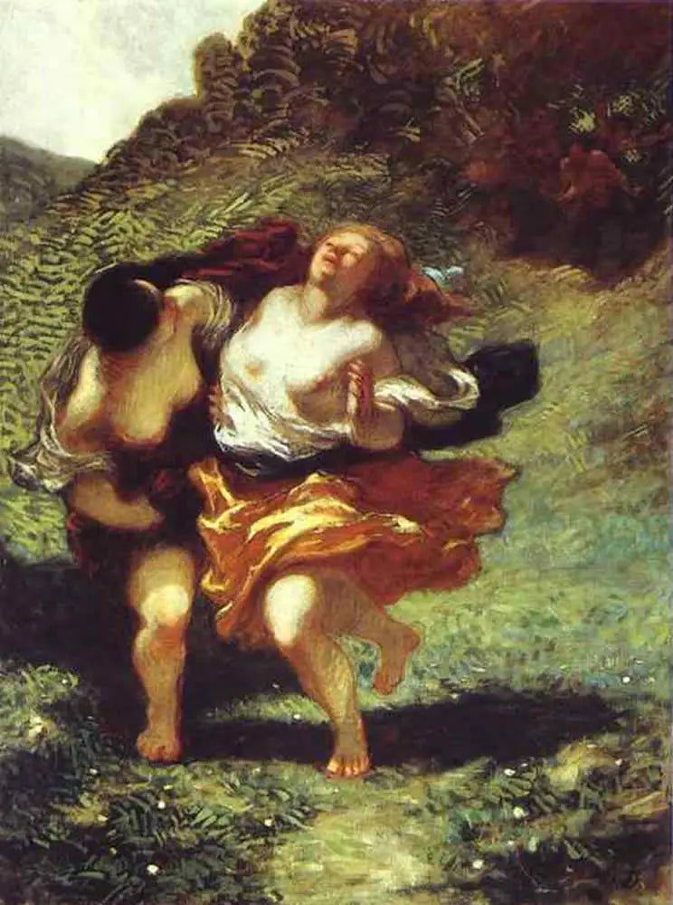 Kvinder forfulgt af satyrer - Honoré Daumier