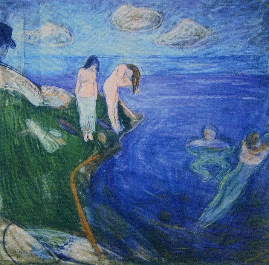 Kvinder, der bader - Edvard Munch