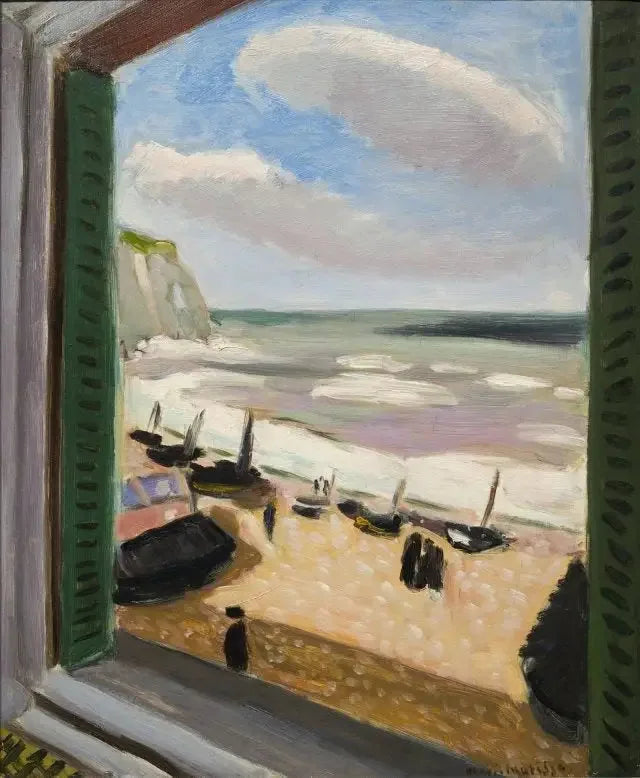 Åben vindue mod havet i Étretat - Henri Matisse