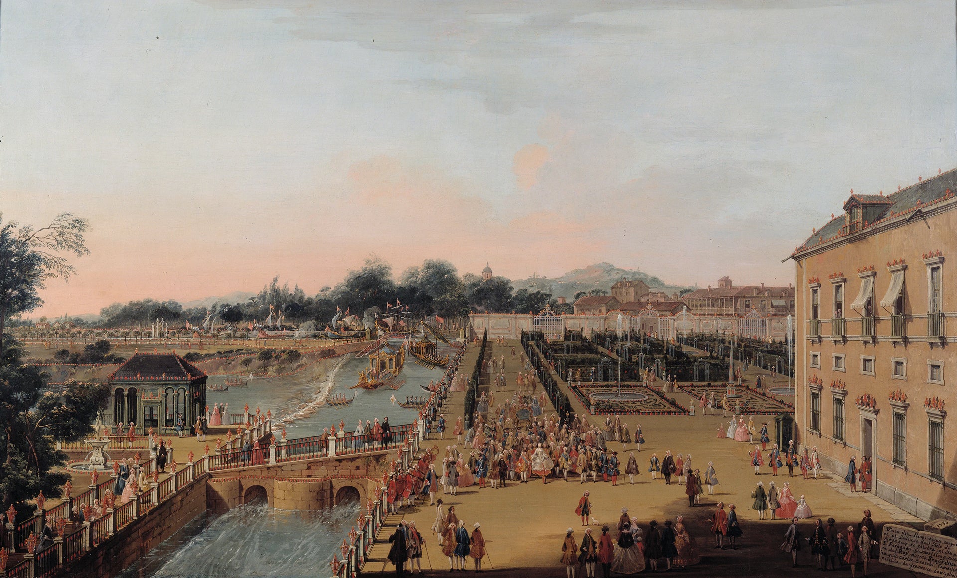 Ferdinand VI et Barbara de Bragance dans les jardins d'Aranjuez - Francesco Battaglioli