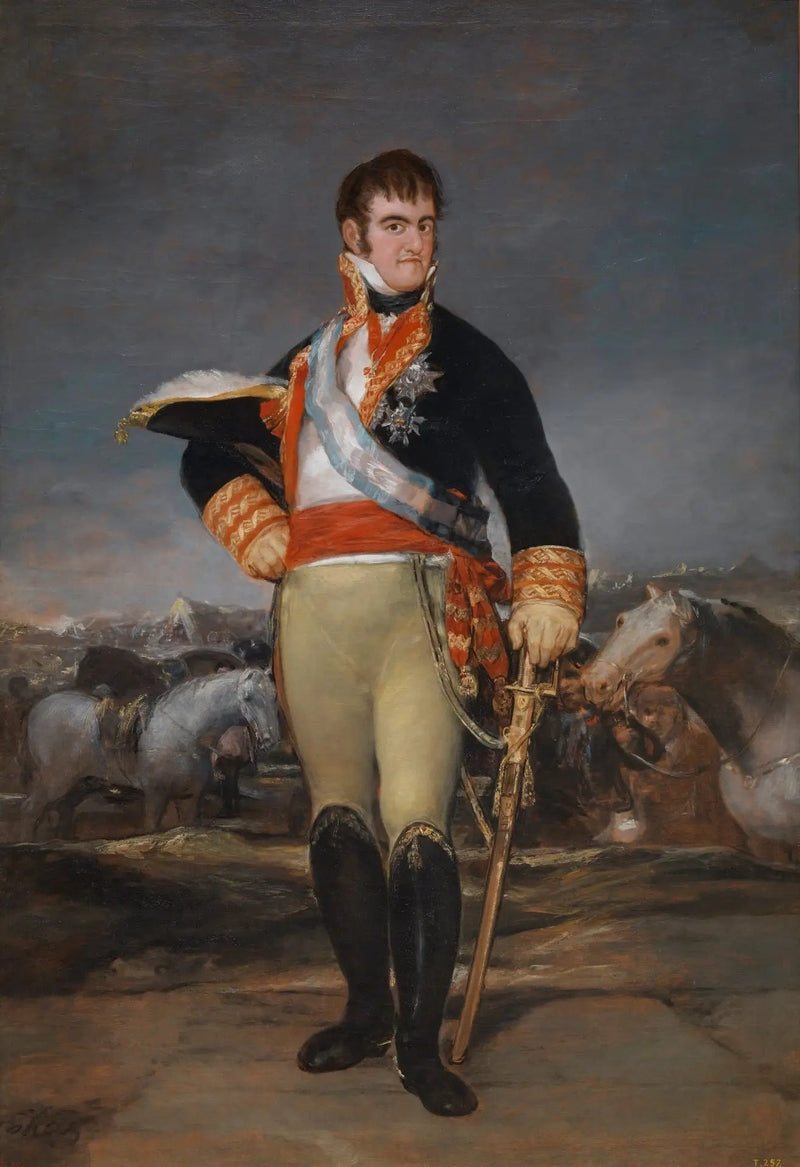 Ferdinand VII i en lejr - Francisco de Goya