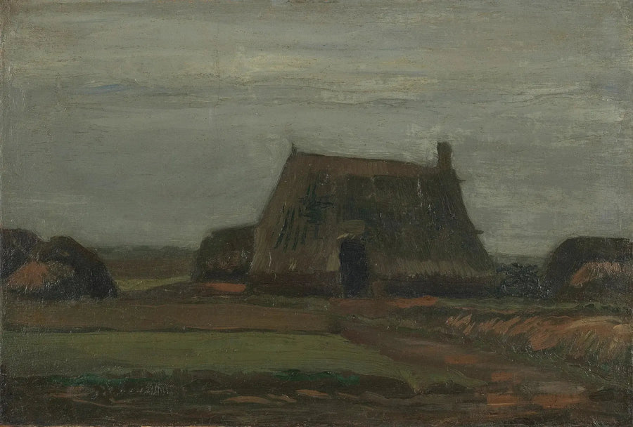 Gård med bunker af tørv - Vincent van Gogh