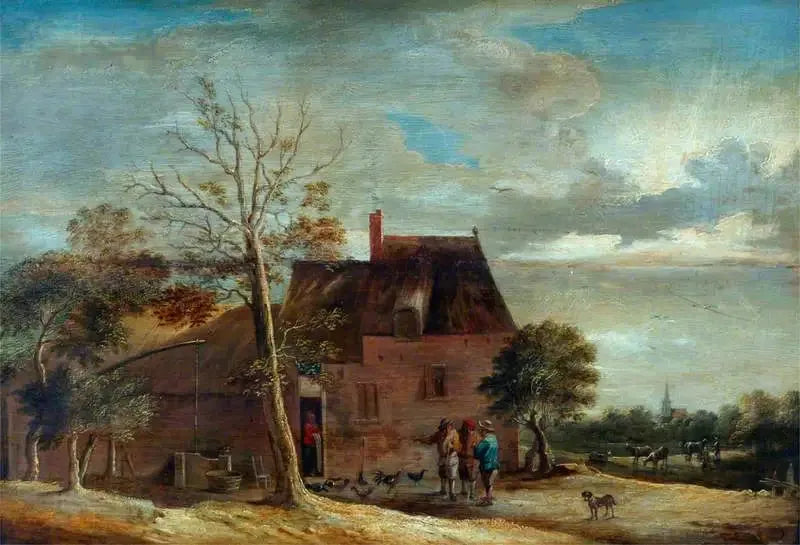 Ferme med figurer - David Teniers den Yngre