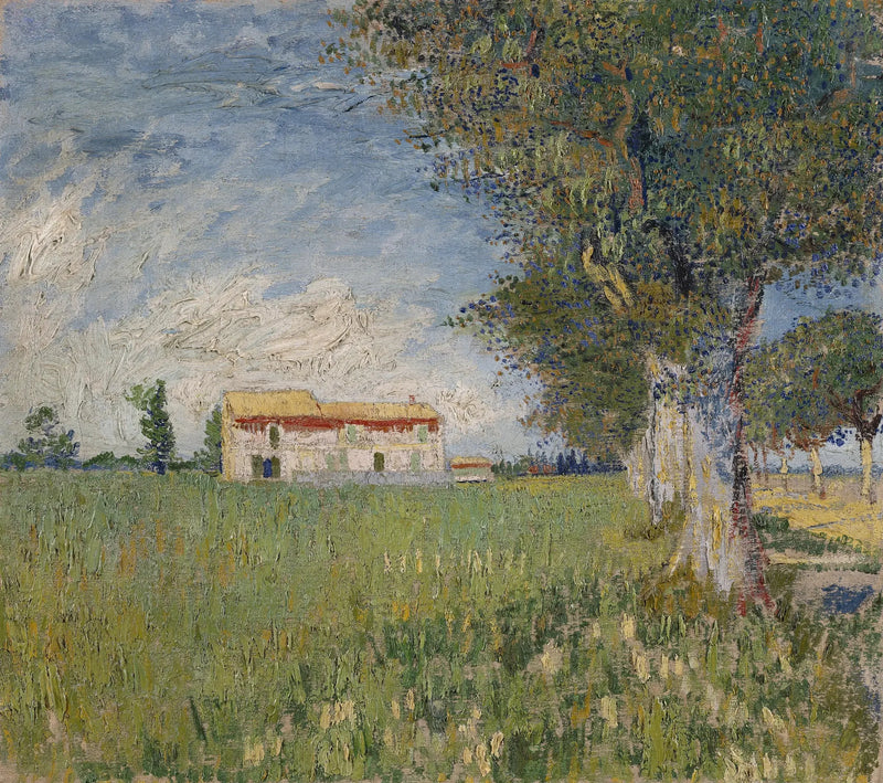 Gård i en hvedemark - Vincent van Gogh