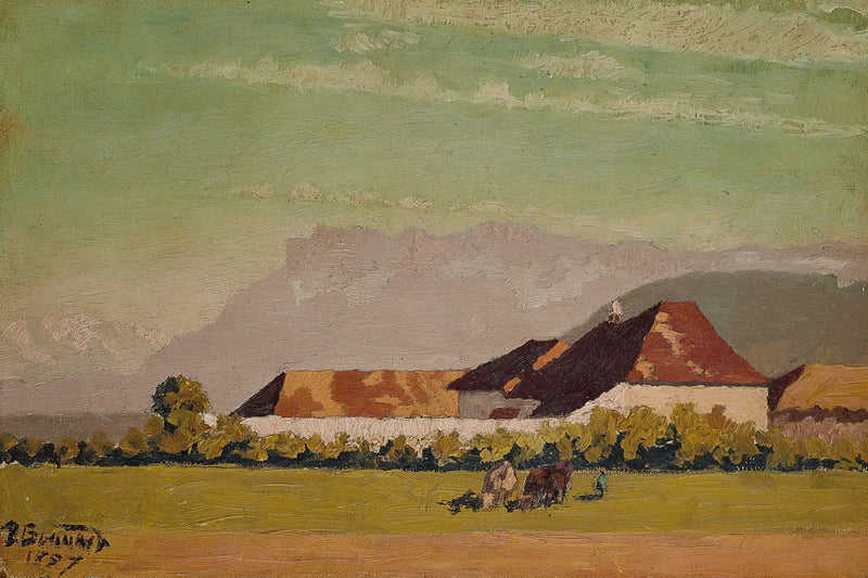 Gård i et landskab fra Dauphiné - Pierre Bonnard
