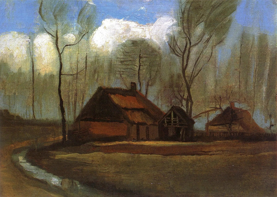 Gård blandt træerne - Vincent van Gogh