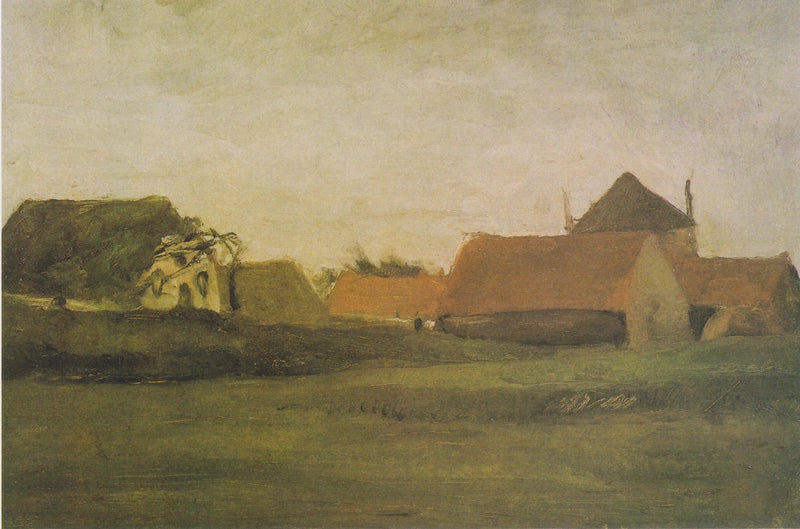 Gårde i Loosduinen nær Haag ved skumring - Vincent van Gogh