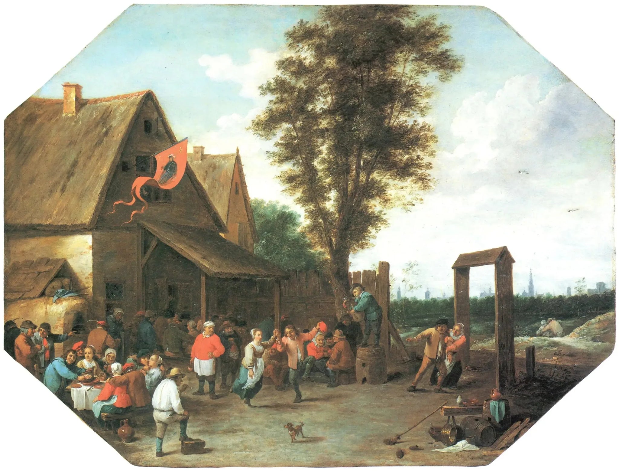 Fête du village de la Saint-Georges - David Teniers le Jeune image 1 copie de tableau peinte à la main