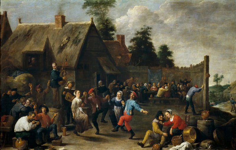Fête et festin du village - David Teniers den Yngre