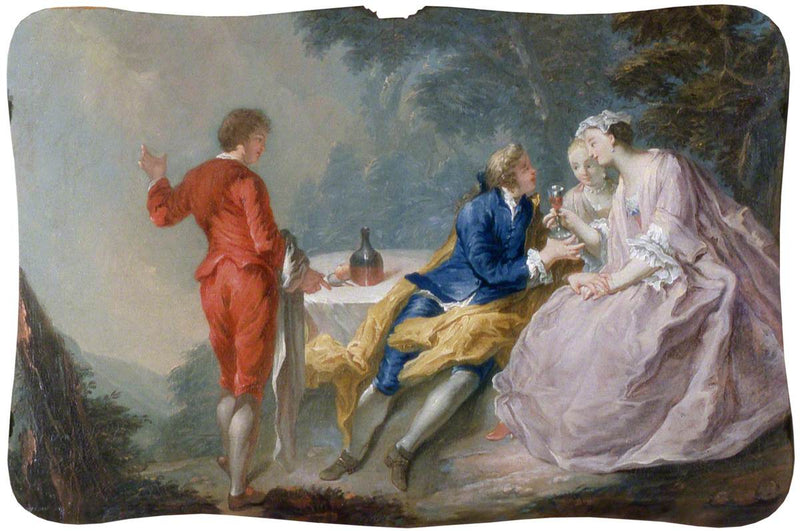 Fête galante: samtalescene - Antoine Watteau