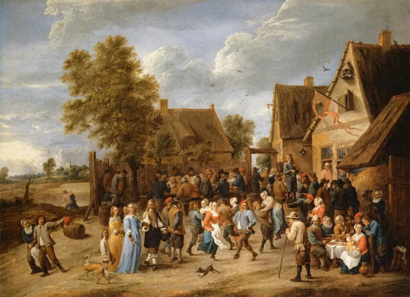 Landsbyfest med aristokratisk par - David Teniers den Yngre