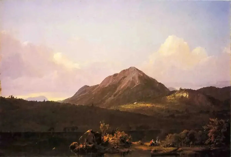 Lejr i naturen i Maine - Frederic Edwin Church
