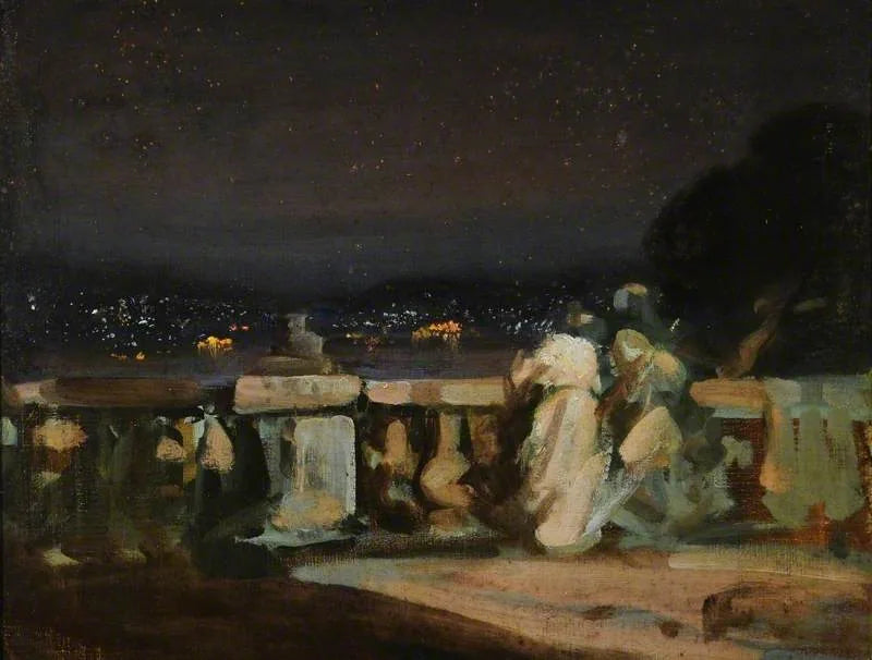 Fyrværkeri i Saint-Cloud, Frankrig - Charles Conder