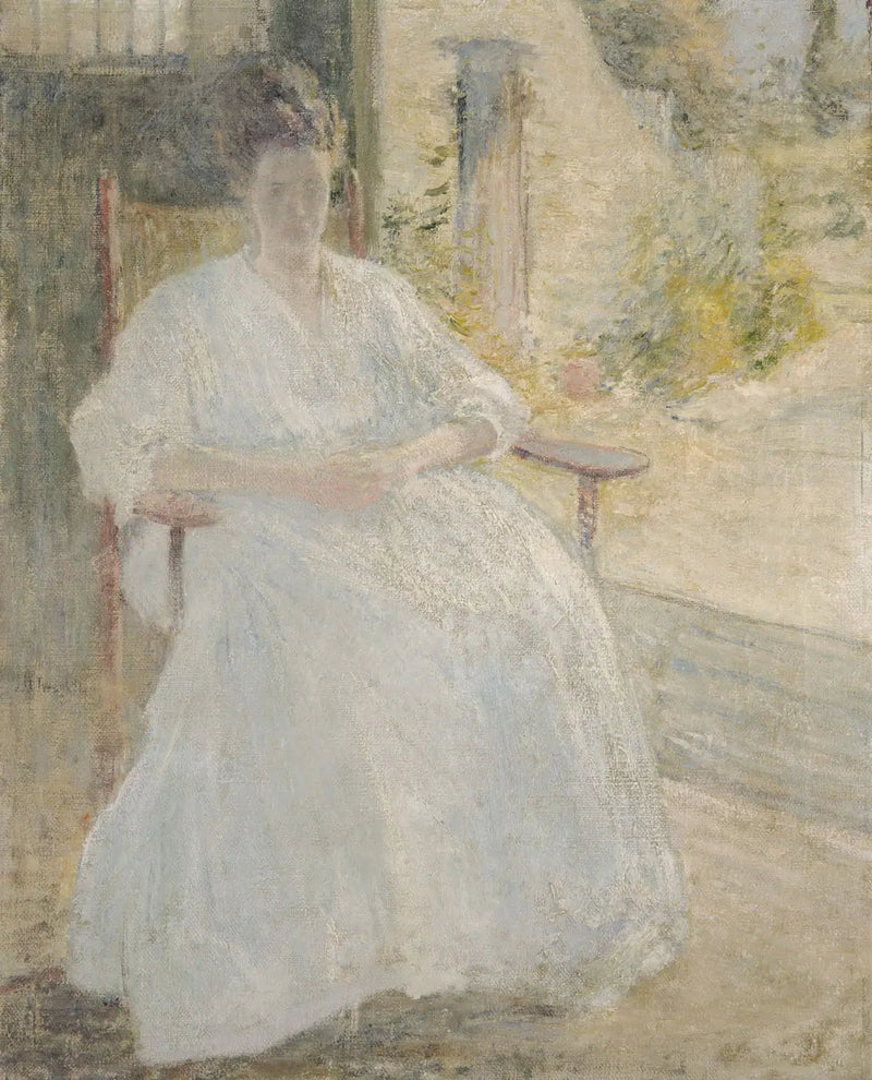 Solskinnsfigur (kunstnerens kone) - John Henry Twachtman