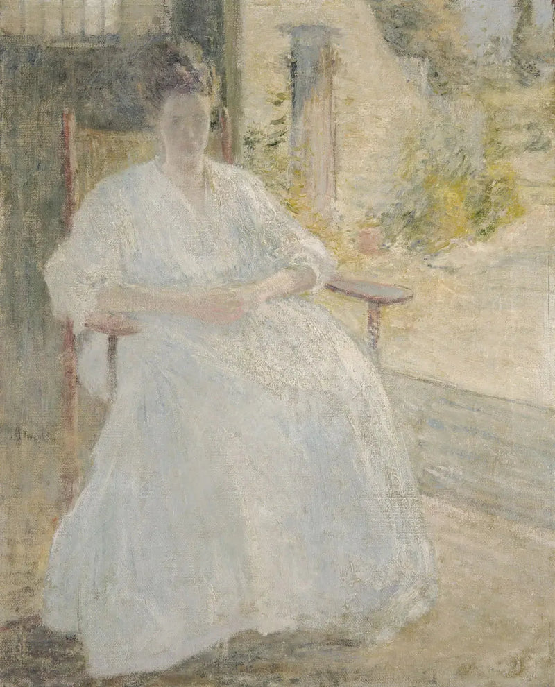 Solskinnsfigur (kunstnerens kone) - John Henry Twachtman
