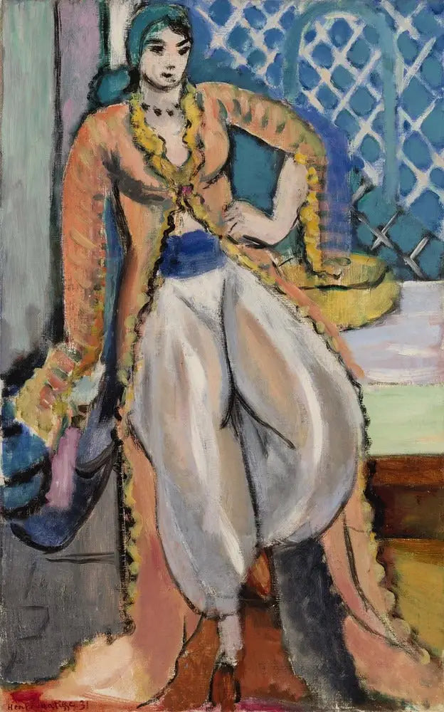 Reproduction du tableau « Figure avec une robe persane (Figure à la robe persane) - Henri Matisse » par Alpha Reproduction en peinture à l’huile