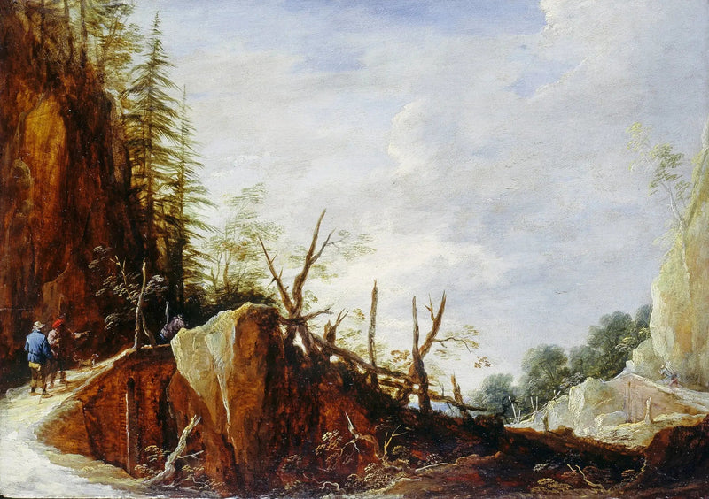 Figurer på en klippeformation - David Teniers den Yngre