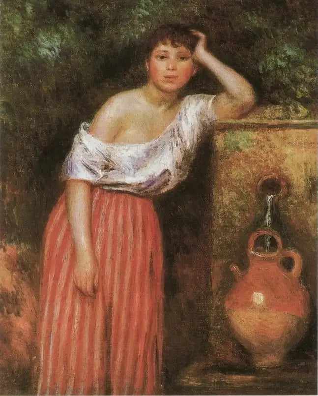 Pige ved en fontæne - Pierre-Auguste Renoir
