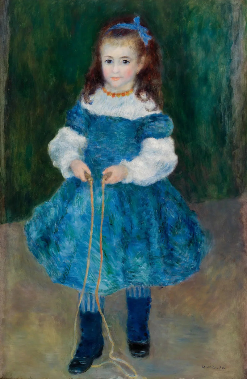 Pige med sjippetov (Portræt af Delphine Legrand) - Pierre-Auguste Renoir