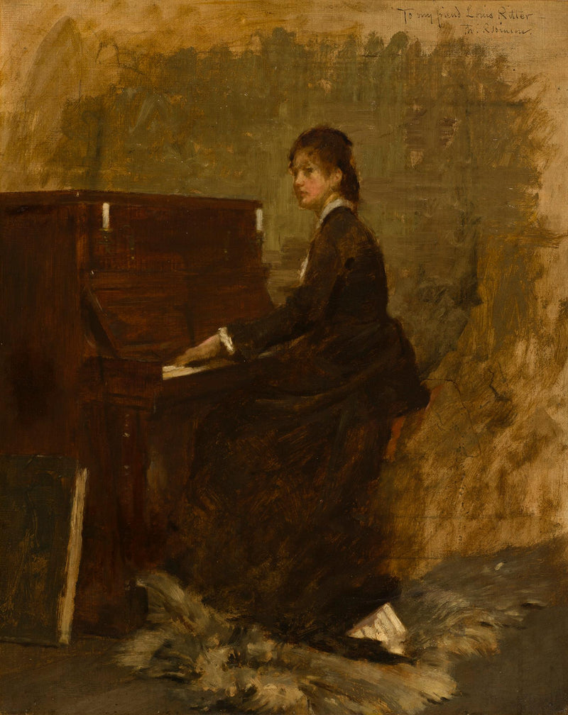 Pige ved klaveret - Theodore Robinson
