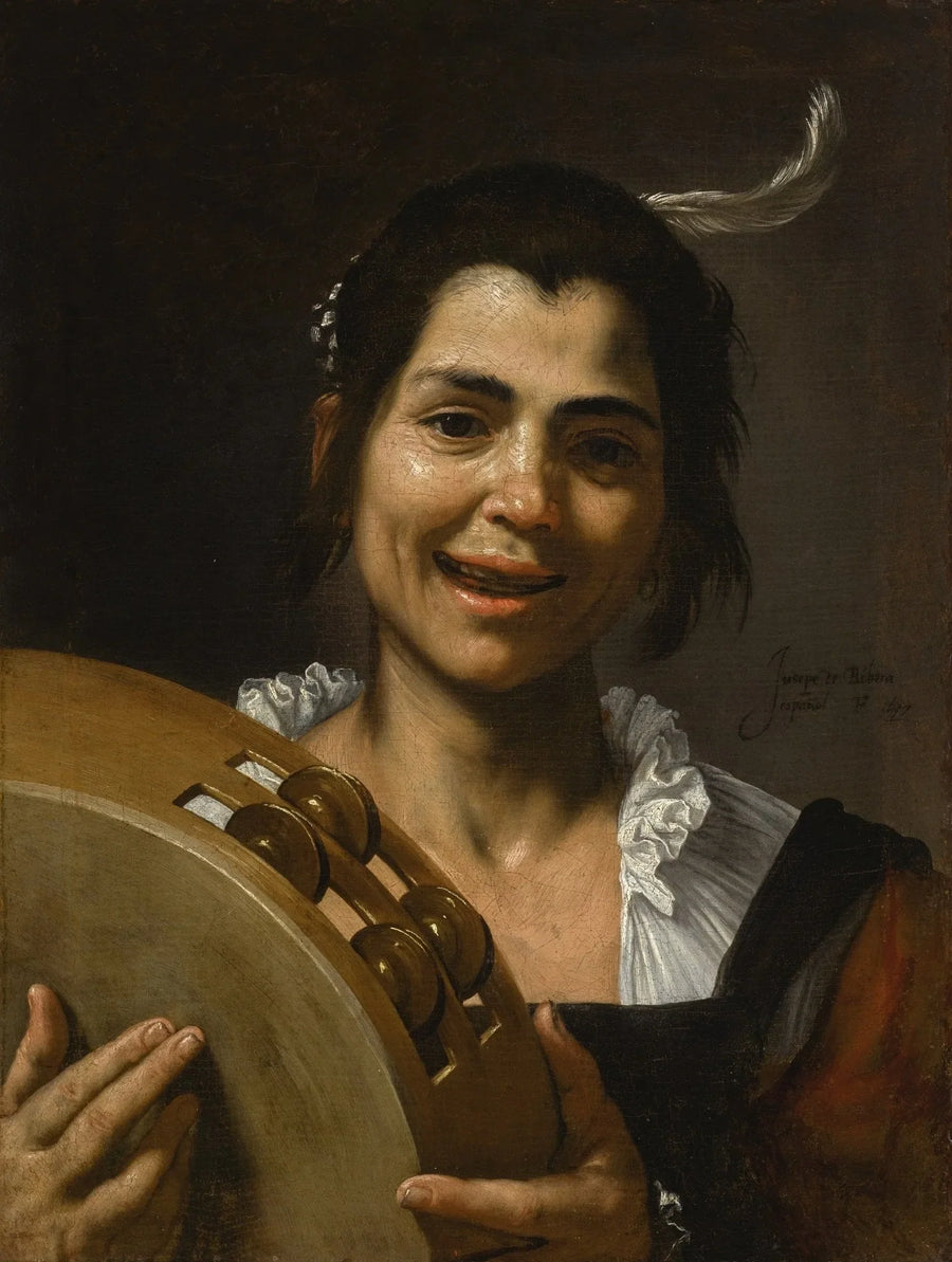 Pige med tamburin - Jusepe de Ribera