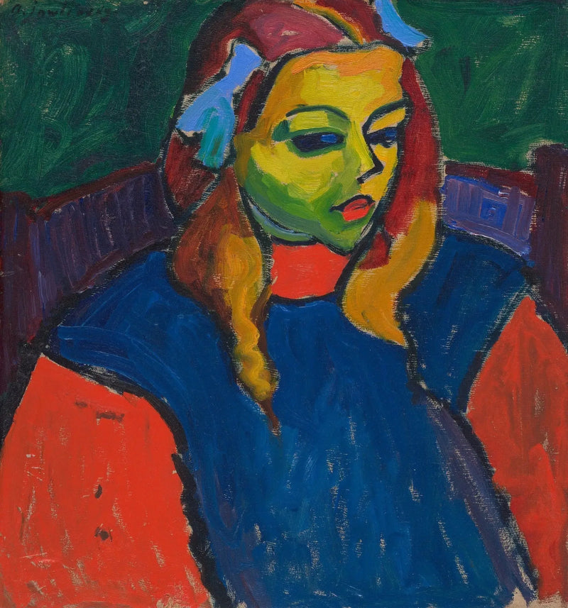 Pige med grønt ansigt - Alexej von Jawlensky