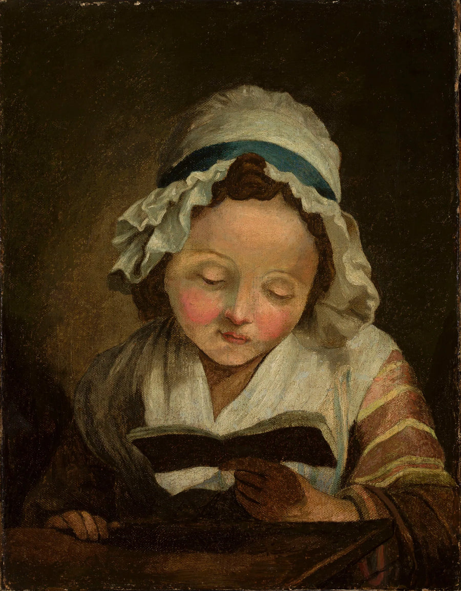 Pige med en bog - Jean-Baptiste Greuze