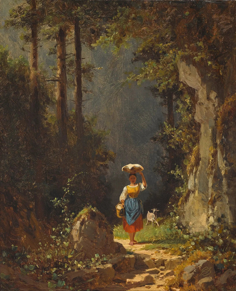Pige med en ged - Carl Spitzweg