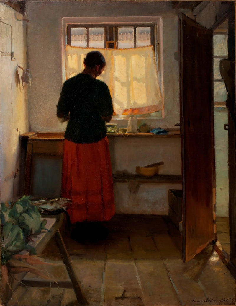 Pige i køkkenet - Anna Ancher