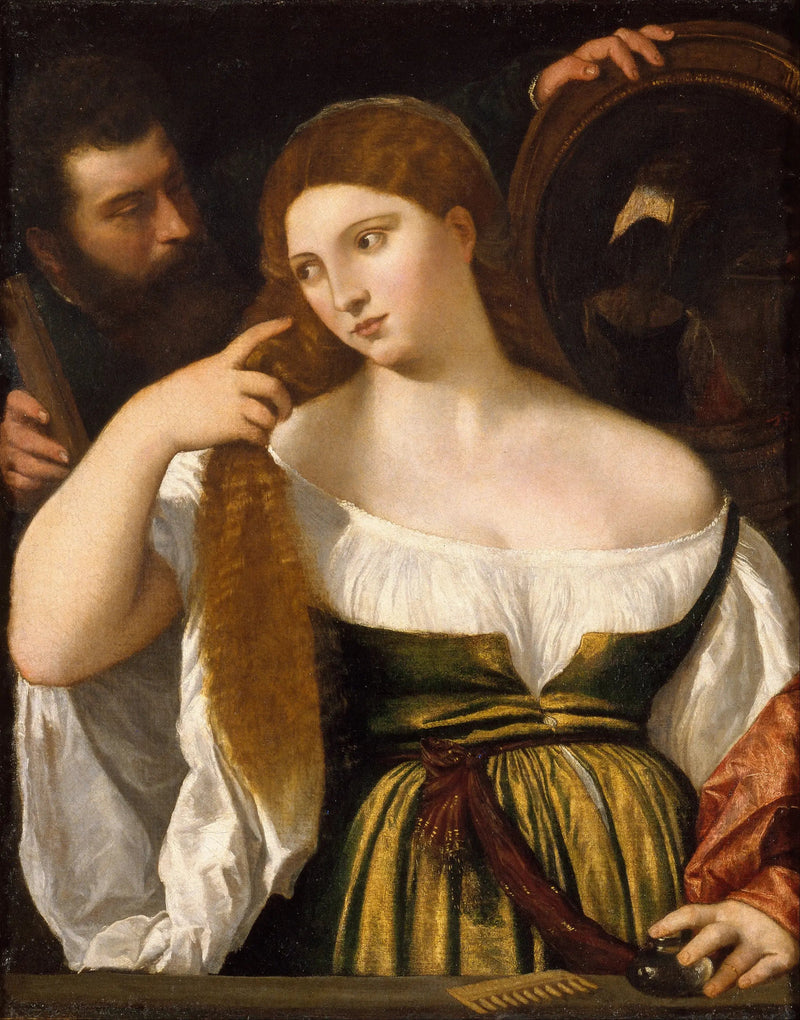 Pige foran spejlet - Titian