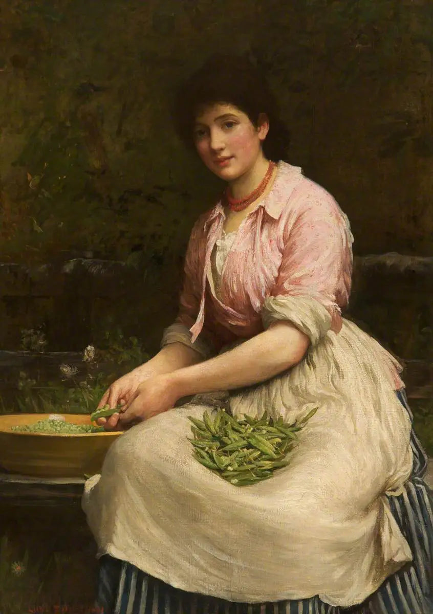 Fille écossant des pois - Luke Fildes - Alpha Reproduction