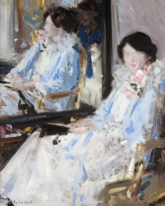 Pige i blå - Refleksioner - Francis Cadell