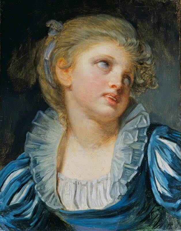 Pige i blå kjole - Jean-Baptiste Greuze