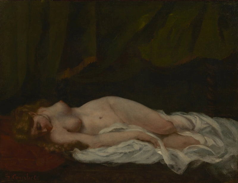 Pige sovende - Gustave Courbet