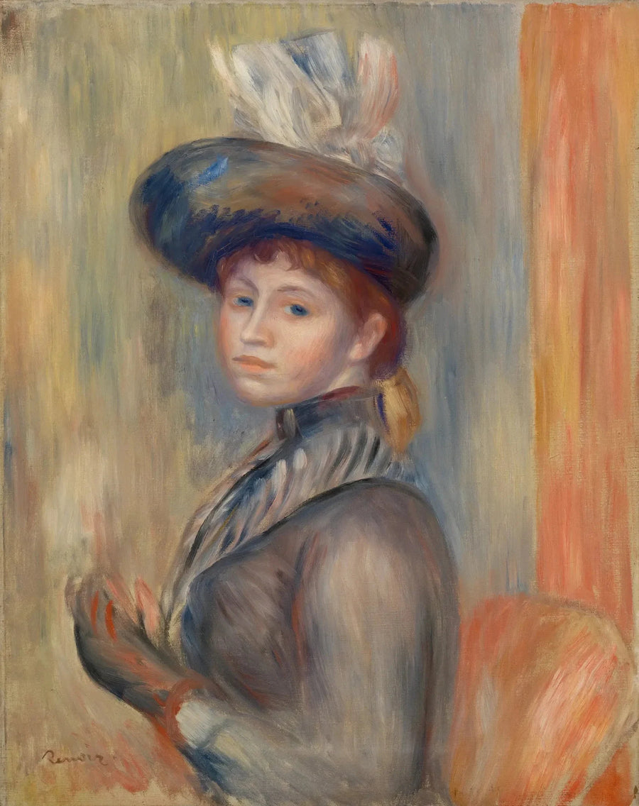 Pige i grå-blå - Pierre-Auguste Renoir